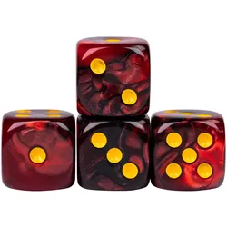 Mini D6 - red & black