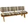 DEGAMO Bankauflage 195 x 60 x 10 cm grau/beige kariert 2-tlg.