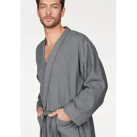 MY HOME Bademantel Travel grau XXL