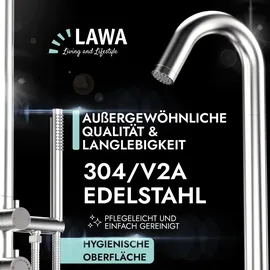 lawa living and lifestyle Gartendusche Silber