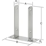 Vormann Schwerer Stützenschuh 91 x 180 x 200 mm Edelstahl