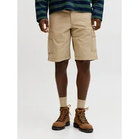 JACK & JONES Shorts mit Cargotaschen Modell 'COLE MATTY Beige, S