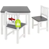 Bomi Kindersitzgruppe Amy 3-tlg. Kiefer massiv grau-weiß