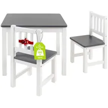 Bomi Kindersitzgruppe Amy 3-tlg. Kiefer massiv grau-weiß