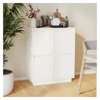 vidaXL Sideboard 60 x 34 x 75 cm Kiefer massiv weiß