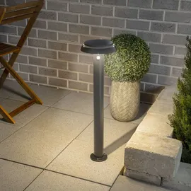 esotec Sockelleuchte Edelstahl/Glas/Kunststoff/Metall 70 cm inkl. Bewegungsmelder schwarz