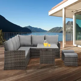 Svita Monroe Loungeset Polyrattan braun