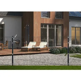 Floraworld Doppelstab-Mattenzaun Comfort 100 x 200 cm anthrazit Kreis