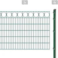 Arvotec Doppelstabmattenzaun »EXCLUSIVE 120 zum Einbetonieren "Ring" mit Zierleiste«, Zaunhöhe 120 cm, Zaunlänge 2 - 60 m 18422145-0 dunkelgrün H/L: 120 cm x 6 m