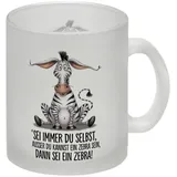 speecheese Sei immer du selbst ausser kannst ein Zebra sein dann sei ein Zebra Glas Tasse lustiger Spruch für Tierliebhaber und Kaffeefans - die perfekte Tasse für den Büroalltag