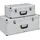 vidaXL Werkzeugkoffer 2 Stk. silber Aluminium