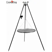Cook King Schwenkgrill 180 cm inkl. Grillrost Ø 60 cm + Kurbel Rohstahl