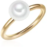 VALERO PEARLS Ring aus Sterling Silber mit Süßwasser-Zuchtperle in gelbgold | Gr.: 62