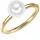 VALERO PEARLS Ring aus Sterling Silber mit Süßwasser-Zuchtperle in gelbgold | Gr.: 62