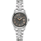 BULOVA Damen Analog Quarz Uhr mit Edelstahl Armband 96M164