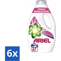 Ariel Original - Fresh Sensations - Flüssigwaschmittel - Weiße und helle Wäsche - 27 Wäschen - Vorteilspack - 6 Stücke