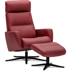 Relaxsessel Space mit Hocker Prime Red Lieferung mit Montage