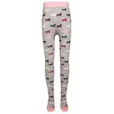 Ewers Kinderstrumpfhose mit Pferde-Motiv, Strumpfhose aus Baumwolle für Mädchen, MADE IN GERMANY, Grau, Größe 152-164 - 152-164