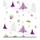 Ursus Transparentpapier 115 g/qm A4 25 Blatt Magic Christmas brombeer