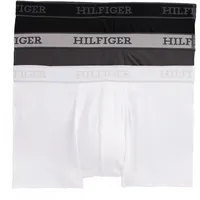 Trunk TOMMY HILFIGER UNDERWEAR "3P TRUNK" Gr. M (50), black/white/dark ash Herren Unterhosen