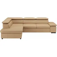 sit&more Ecksofa »Alcudia L-Form«, wahlweise mit Bettfunktion braun