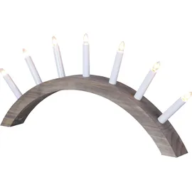 Star Trading LED Kerzen, Kerzenleuchter Aura 7-flammig Holz, natur, ca.29 cm x) 62 cm Stimmungsbeleuchtung