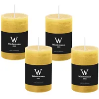 Wiedemann Kerzen Rustik Marble Kerzen 4 St. gelb