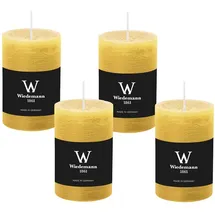 Wiedemann Kerzen Rustik Marble Kerzen 4 St. gelb