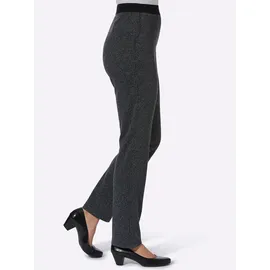 Sieh an! Schlupfhose in schwarz-grau-meliert | Gr.: 52