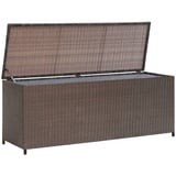 furnicato Gartenbox Garten-Auflagenbox Braun 120x50x60 cm Poly Rattan (1 St) braun