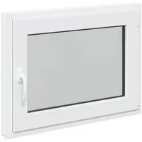 vidaXL Kellerfenster RISOR 80 x 50 cm weiß