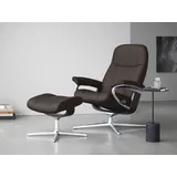 Stressless Stressless® Relaxsessel »Consul«, mit Cross Base, Größe S, M & L, Holzakzent Schwarz braun