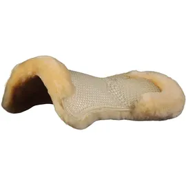 Acavallo Gel Pad hinten erhöht Schaffellunterseite Einheitsgröße Transparent/White