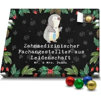 Mr. & Mrs. Panda Schoko Adventskalender Zahnmedizinischer Fachangestellter Leidenschaft - Schwarz - Geschenk, Jubiläum, Beruf, Schokoladen Advents... - Schwarz