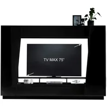 Wohnwand Emira Dekor Schwarz