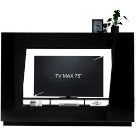 Wohnwand Emira Dekor Schwarz