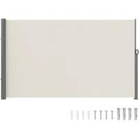 Vevor Seitenmarkise 160 x 300 cm Beige Eisen 1 St.