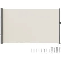 Vevor Seitenmarkise 160 x 300 cm Beige Eisen 1 St.