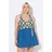 Ulla Popken Badekleid Damen Blau 50