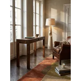 KADIMA DESIGN Schreibtisch 118x40x76 cm Massivholz Computertisch mit Schublade, Homeoffice Bürotisch Massiv Schmal Platzsparend, Holztisch Laptoptisch
