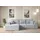 altdecor Ecksofa Cord mit Schlaffunktion und Bettkasten 2-Sitzer Grau