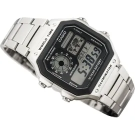 Casio Herrenuhr ILLUMINATOR WORLDTIME - Schwarz/Silber