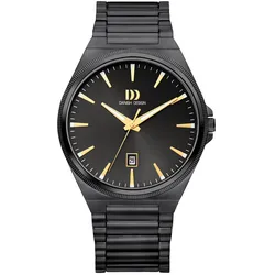 Danish Design IQ96Q1303 Herren-Armbanduhr Quarz DKx Pro Grau/Goldfarben