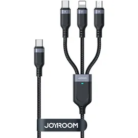 Joyroom USB-A auf USB-C/Lightning/Micro-USB 1,2 m Schwarz
