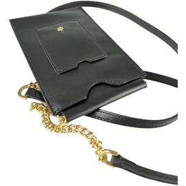 COLLEZIONE ALESSANDRO Umhängetasche Handytasche Damen Leder schwarz