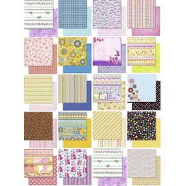 Ursus Designpapier Glitter Flowers 190 g/qm 30,5 x 30,5 cm 40 Blatt