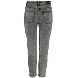 Noisy May Damen Nmmoni Hw Straight ANK Acid Az391dg Noos Gerade Jeans, Dark Grey Denim, 28W / 32L EU - 28W / 32L