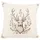 Clayre & Eef Kissenbezug Hirsch 45 x 45 cm Braun/Grau