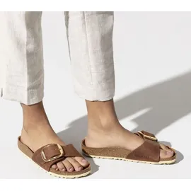 Birkenstock Madrid Big Buckle Nubukleder geölt schmal cognac 39