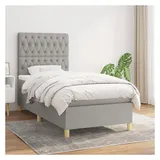 vidaXL Boxspringbett 100 x 200 cm Hellgrau